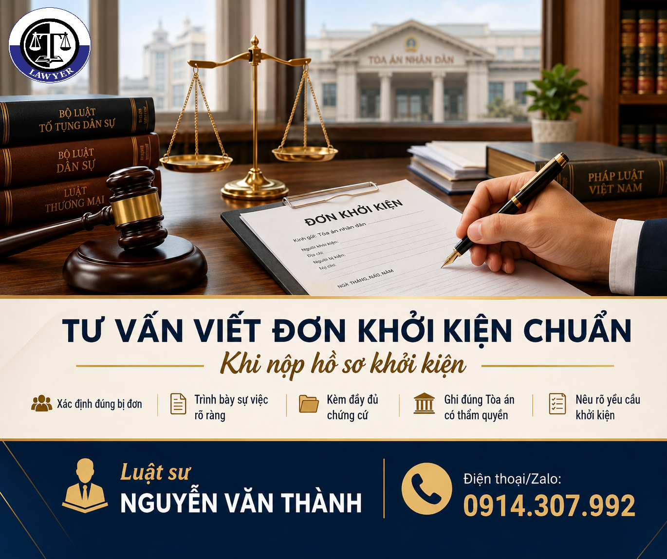 ⚖️ CÁCH VIẾT ĐƠN KHỞI KIỆN “CHUẨN” ĐỂ HẠN CHẾ BỊ YÊU CẦU SỬA ĐỔI, BỔ SUNG